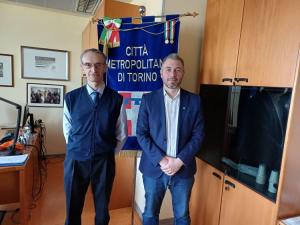 Sindaco Vallo e Bergero con il vicesindaco metropolitano Suppo – 07.04.25