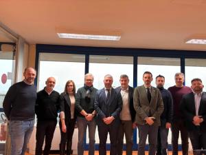 Il Vicesindaco metropolitano Suppo con gli amministratori di San Benigno, Chivasso, Montanaro, Foglizzo, San Giorgio, Volpiano e Brandizzo durante l'incontro dell'Unione Nord Est il 17 febbraio 2025.