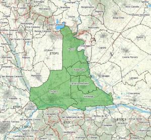 Cartografia dell'area della Conferenza di pianificazione Mandria di Chivasso