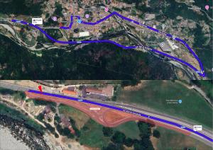 Planimetria svincolo Strada Provinciale 460 a Pont Canavese