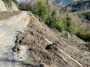 Foto dei lavori in corso sulla Sp 197