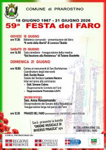 locandina Festa Faro Libertà Prarostino 2026