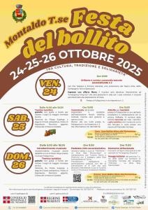 Locandina della Festa del Bollito a Montaldo Torinese, 25 e 26 ottobre 2025.
