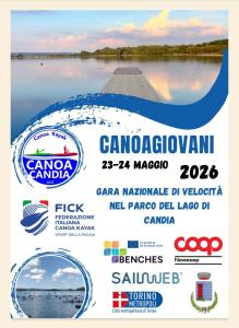 locandina gare canoa Giovani Candia 23-24 maggio 2026