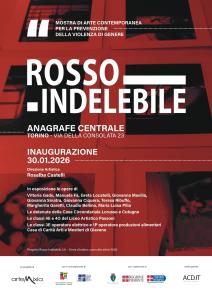 Locandina Mostra "Rosso Indelebile"