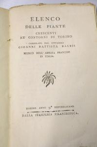 Elenco delle piante crescenti ne contorni di Torino - Balbis