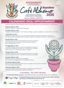 Calendario 2026 caffè alzheimer Bussoleno