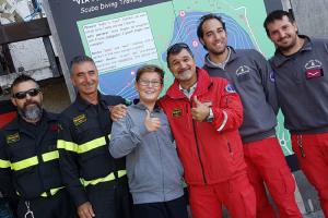 Il nucleo sommozzatori dei VV.FF. e il Circolo Valmessa Sub insieme per l'immersione dimostrativa