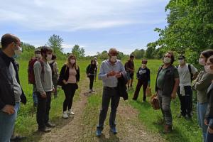 Piero Beria illustra il progetto dell'Oasi I Goret