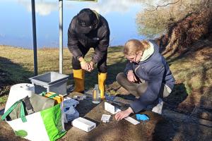 Campionamento del 6 febbraio al Lago di Arignano