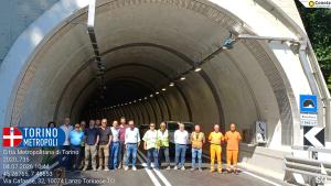 personale Direzione Viabilità 1 riapertura galleria Monte Basso a Lanzo