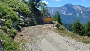 preparazione Strada Provinciale 173 Colle Assietta