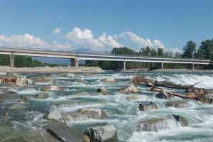 Scala di rimonta dell'ittiofauna sulla soglia del ponte di Cirié - Robassomero