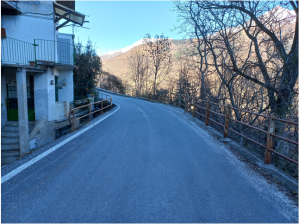 tratto diramazione 1 SP 172 interessato da lavori a Meana