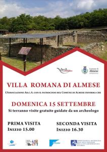 Locandina visita Villa romana Almese