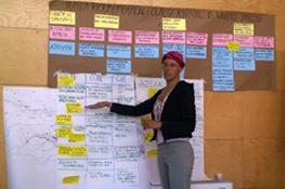 collaboratrice durante un workshop