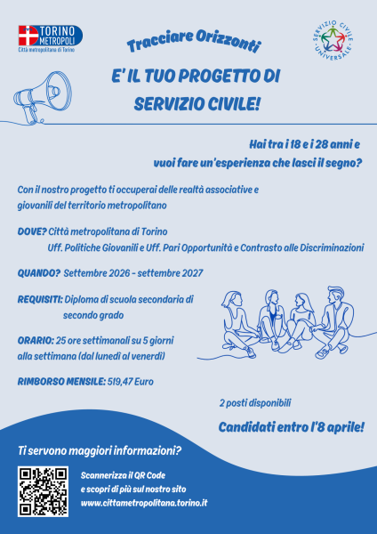 Locandina Tracciare Orizzonti progetto Servizio Civile universale 2026