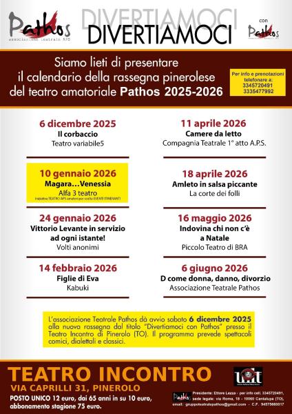 Locandina con appuntamenti