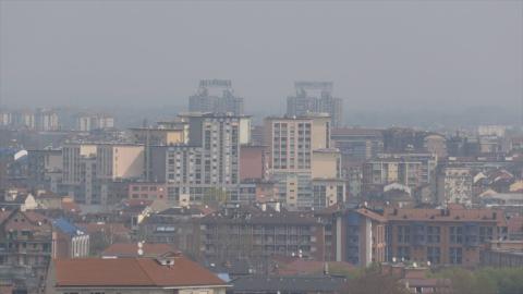 Torino in una giornata di smog