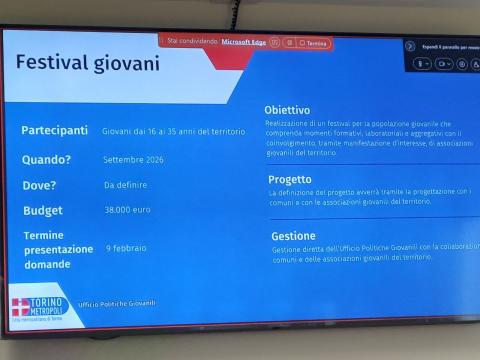 Si lavora al Festival giovani per l'autunno 2026